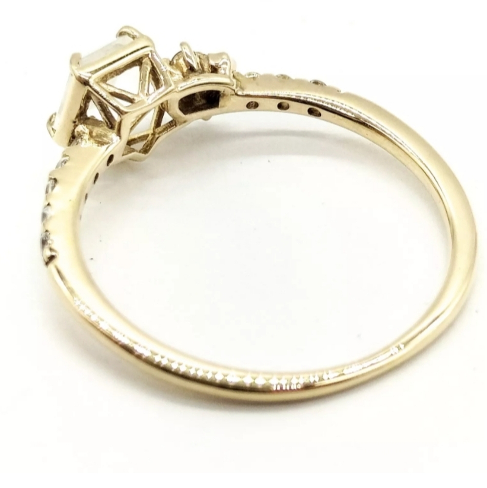 SALE! RARE! Samantha Tiara 10kt Yellow Gold Moonstone & Topaz Ring Sz.4 1/2 - Picture 7 of 11